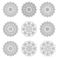 mandala design for coloring book, relaxing and easy mandala art for tattoo design, vector mandala design