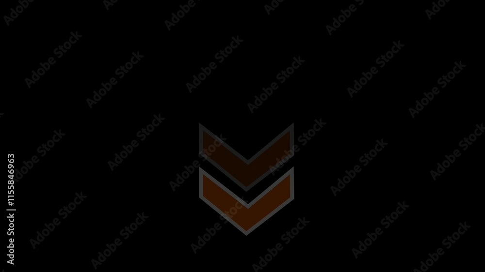 Poster swipe arrow icon animation with looping directional arrow line.
