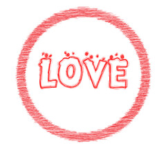 digital stamp LOVE
