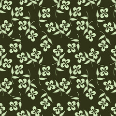 Cute hand drawn floral seamless pattern background