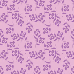 Hand drawing floral seamless pattern with cotton twigs and berries bouquets on a beige background. Winter Christmas themed background. Botanical illustration.