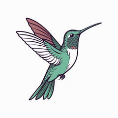 Obraz premium hummingbird and flower