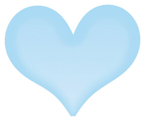 PNG A soft blue heart shape symbolizing love and affection.