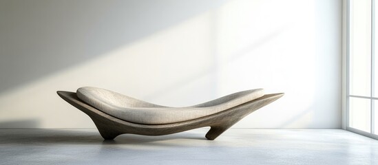 Stylish 3D sofa design showcased in a bright room with ample copyspace for text ideal for modern interior decor advertisements