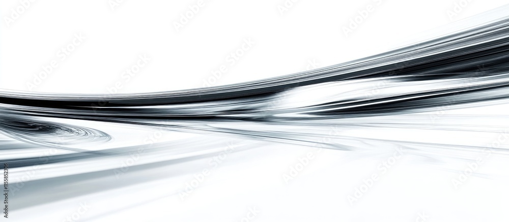 Poster dynamic abstract digital lines with fluid motion and blank space for custom text or graphics