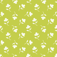 Cute hand drawn floral seamless pattern background