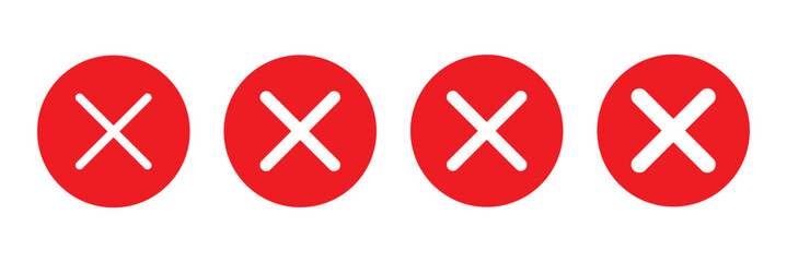 Close icon set illustration. Delete sign and symbol. cross sign