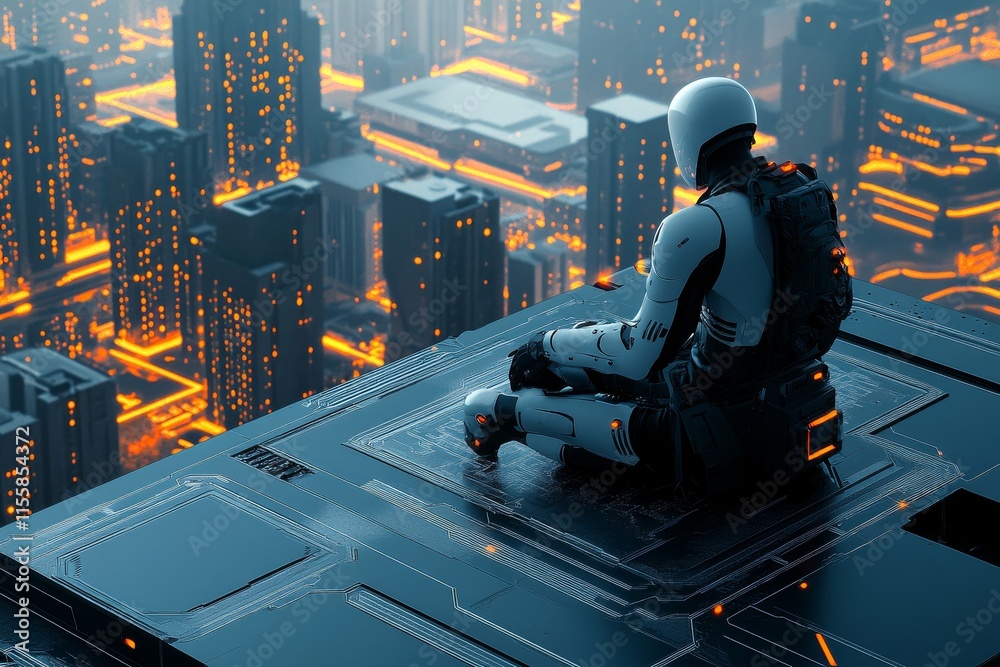 Poster 3d render of ai stock technology featuring a cpu central processor unit and chipset on the printed c