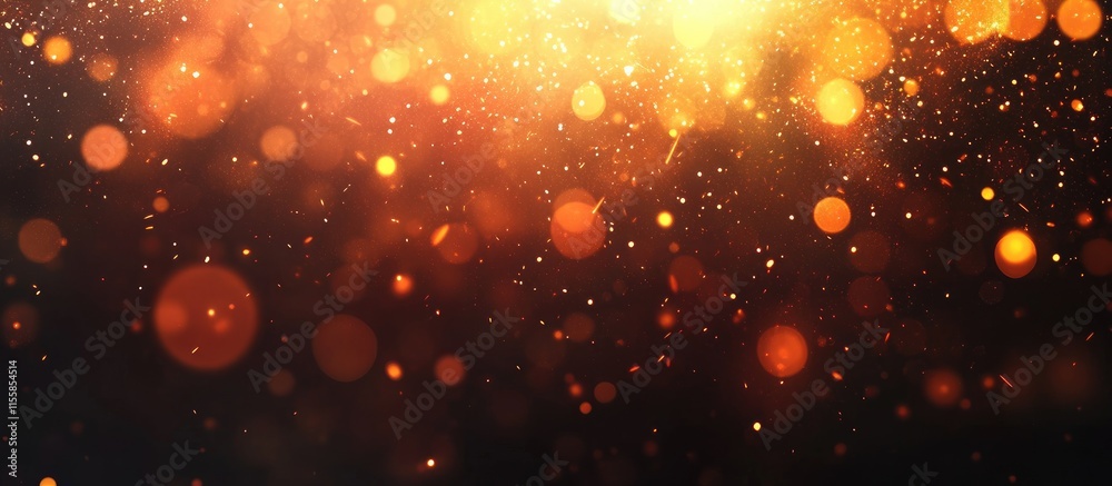 Poster vibrant abstract background with sparkling lights and shimmering bokeh effect ideal for text overlay