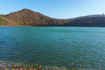 落葉を終えた初冬の鳴子温泉潟沼 Naruko Onsen Katanuma in early winter
