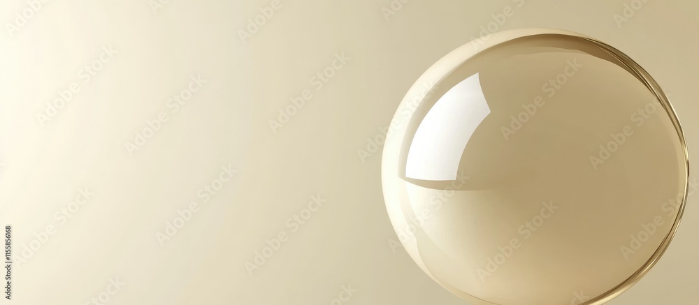 Poster elegant abstract spherical design with soft hues and ample space for personalized text or branding e