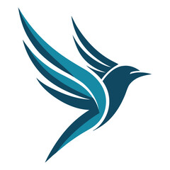 flying bird logo illustration