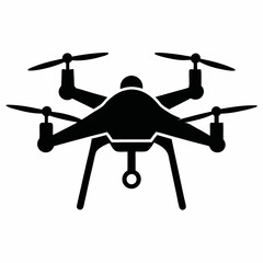 Drone Node Silhouette Vector Art