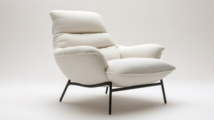 Fototapeta premium Elegant chair design featuring soft upholstery and minimalist fr