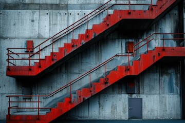 Fototapeta premium A building background featuring industrial structures with sharp angles and metallic textures