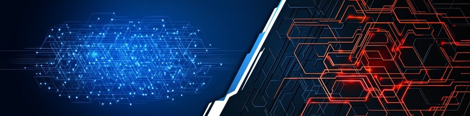 Business and internet project cybersecurity, set against an abstract futuristic backdrop. Hi-tech business presentation that highlights big data concepts