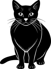 cat silhouette vector illustration