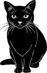 cat silhouette vector illustration