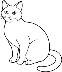 cat outline vector illustration