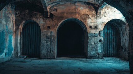 Obraz premium Dramatic Hidden Architecture Beneath the Surface