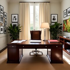 Picture of a perfectly decorated office room 