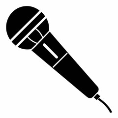 Microphone Silhouette Vector Art