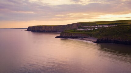 Sunset Coastline Cliffs 