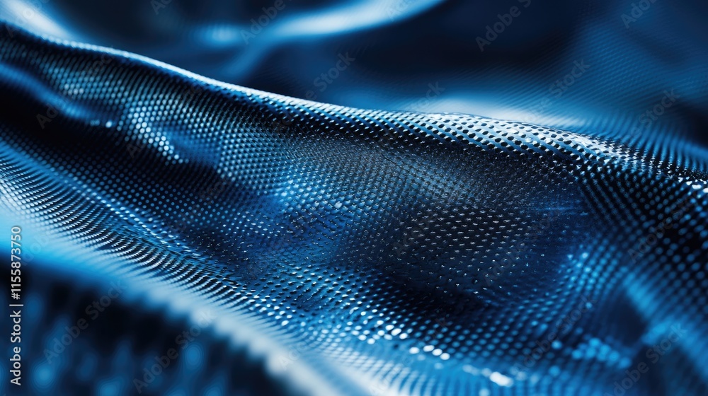 Poster blue abstract digital texture with flowing patterns and empty space for text, perfect for technology