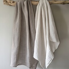 Elegant Linen Fabric Textures: Neutral Colors and Soft Drape