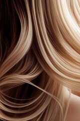 Fototapeta premium Close up of luxurious blonde hair showing natural shine and smooth texture : Generative AI