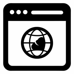 Internet Browser Black Silhouette Vector