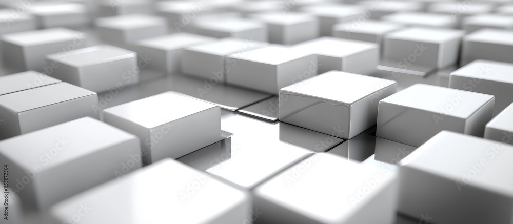 Aufkleber 3d abstract model of business intelligence with empty space for text and clean design elements for c