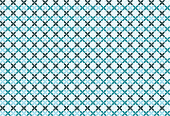 Fototapeta premium pattern fabric flower cross seamless geometric, mix green color , Linear floral tile pattern geometric flower floral. Luxury art on decoration background, fabric pattern print and paper