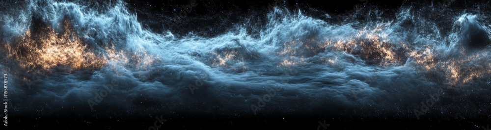 Poster dynamic wave in a futuristic, abstract background. connecting background. abstract wave. stock. 3d r