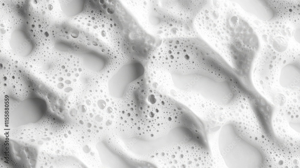 Poster foamy background texture with water droplets creating a smooth surface ideal for adding text or desi