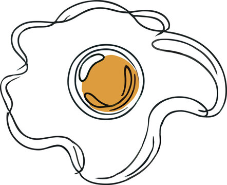 recommend clip art: Elegant Egg Omelet Line Art Simple Minimalist Design