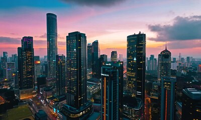 Majestic Kuala Lumpur Skyline at Sunset