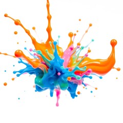 Obraz premium Paint, Colorful Paint Png, Colorful Paint With Transparent Background