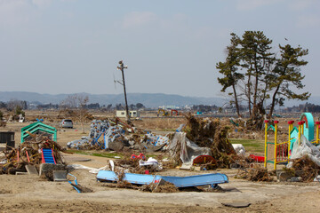 Fototapeta premium 3.11東日本大震災後の仙台空港周辺 After Tohoku Earthquake