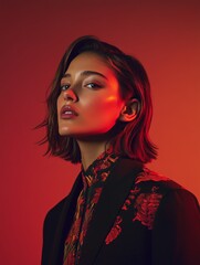 Exuding Luxury: High-Fashion Portrait in Tailored Suit for Magazine Cover