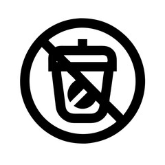 forbidden sign with coffee icon design