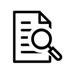 magnifying glass over document icon design