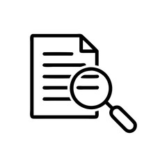 magnifying glass over document icon design