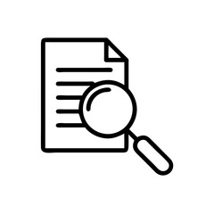 magnifying glass over document icon design