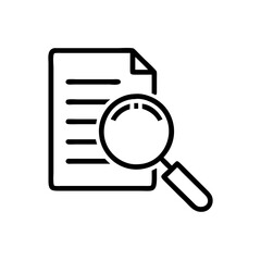 magnifying glass over document icon design