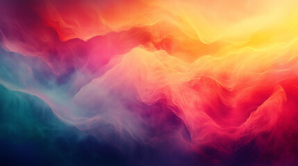 Obraz premium Vibrant abstract waves: colorful flowing lines and dynamic light