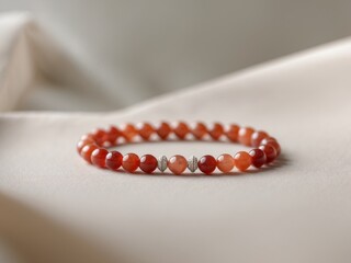 Semi precious stone jewelry bracelet red beads