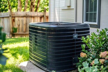 Modern Outdoor Air Conditioning Unit for Residential Homes with Efficient Cooling : Generative AI