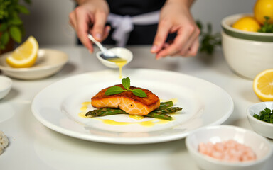 Salmon Dish with Asparagus