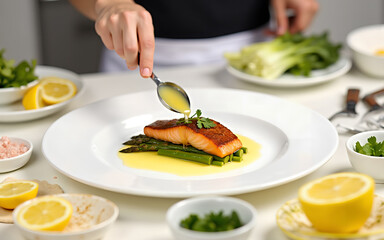 Salmon Dish with Asparagus